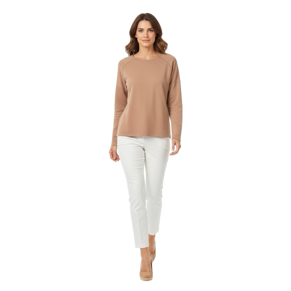 ZARA Basic Beige Textured Fabric in Neutral Khaki Size Large— great for layering - Picture 8 of 8